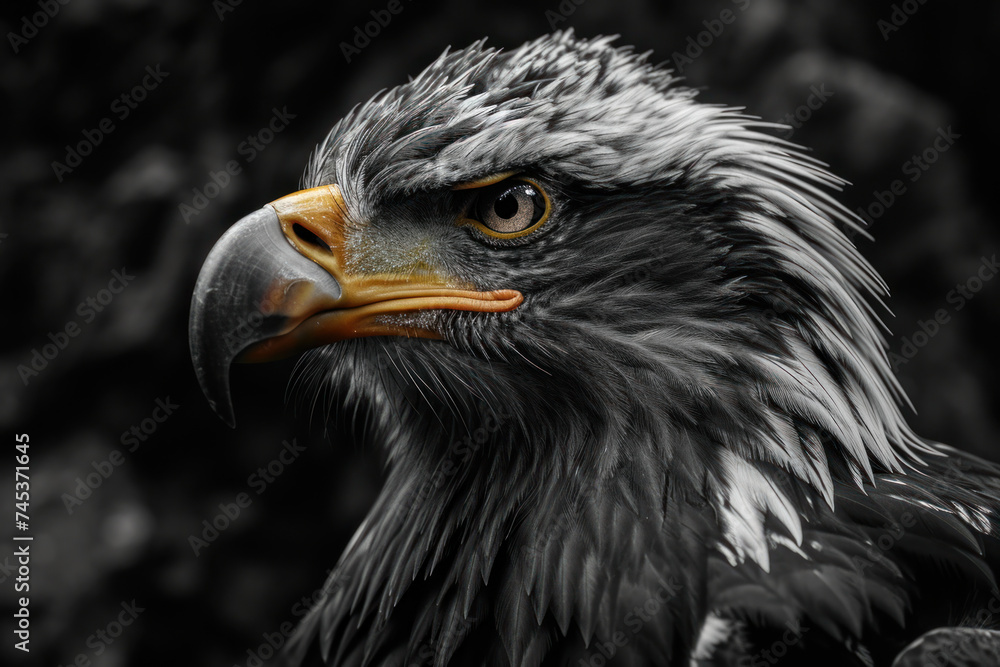 close up Portrait of a American bald eagle close up Portrait of a American bald eagle