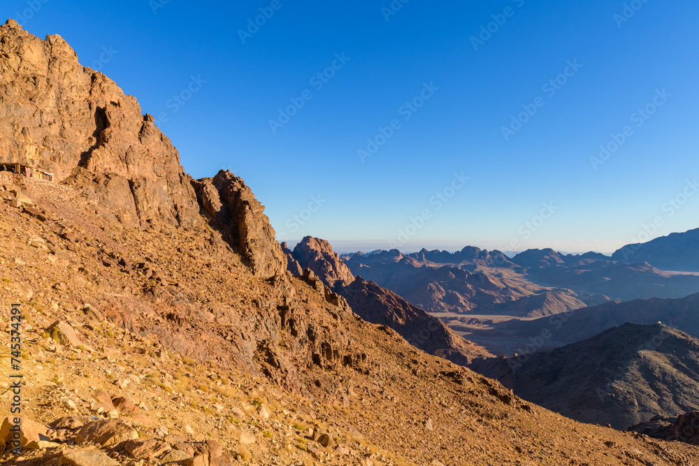 Landscape in Sinai mountains at the Sinai peninsula in Egypt