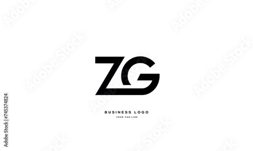 ZG, GZ, Z, G, Abstract Letters Logo Monogram