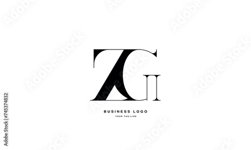 ZG, GZ, Z, G, Abstract Letters Logo Monogram