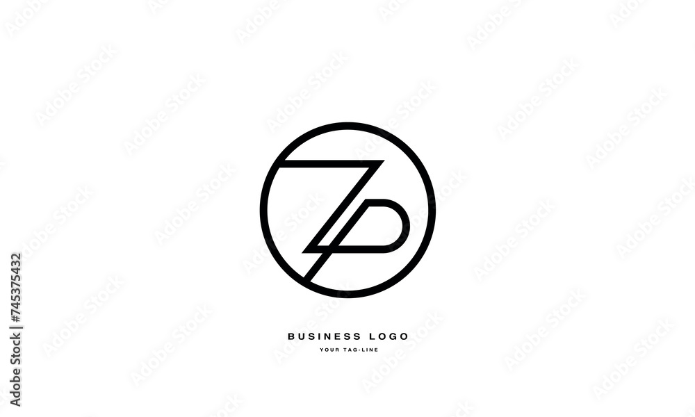 ZP, PZ, Z, P, Abstract Letters Logo Monogram ZP, PZ, Z, P, Abstract Letters Logo Monogram