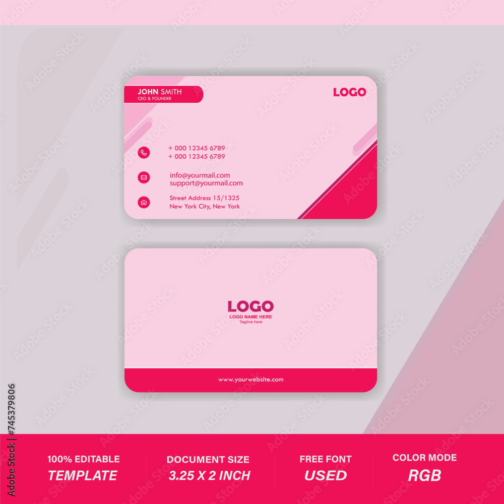 women color business card design