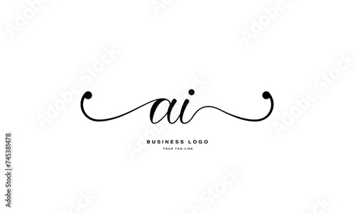 AI,. IA, A, I, Abstract Letters Logo Monogram