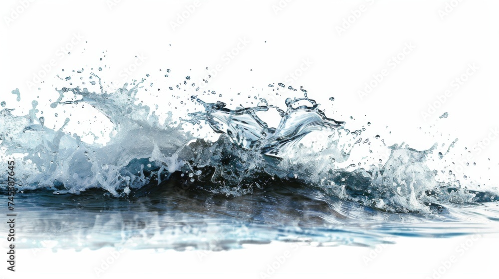 water splash on white. water splash on white.