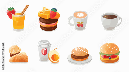 Breakfast Icon Design Vector Illustration Isolated O