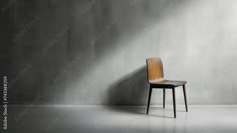 Minimal Interior Of Living Room with chair. AI Generated Minimal Interior Of Living Room with chair. AI Generated