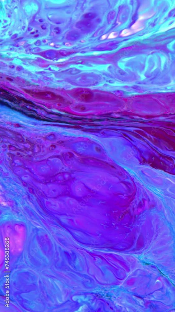 Vertical Abstract Colorful Ink Movements Spreads on Water Texture Footage. Vertical Abstract Colorful Ink Movements Spreads on Water Texture Footage.