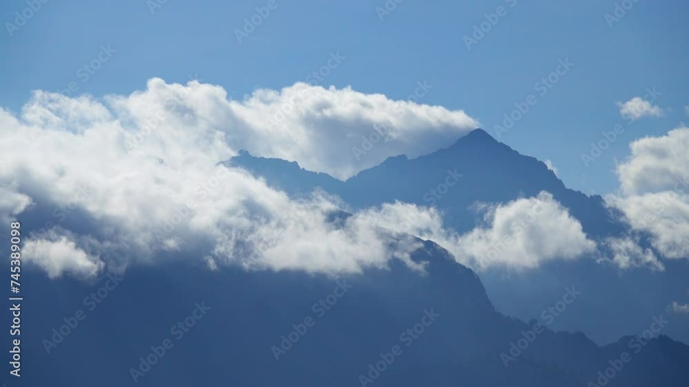time lapse. movement of clouds over the Tatras Mountains. Poland time lapse. movement of clouds over the Tatras Mountains. Poland