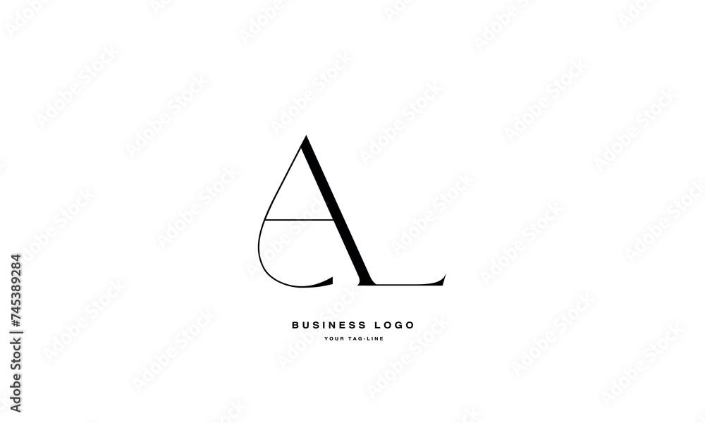 AL, LA, A, L, Abstract Letters Logo Monogram AL, LA, A, L, Abstract Letters Logo Monogram