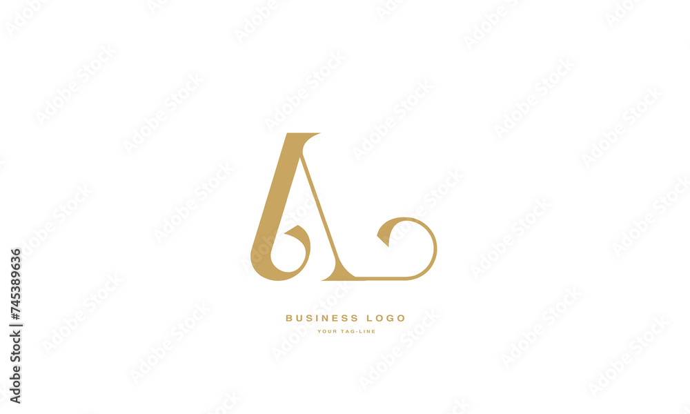AL, LA, A, L, Abstract Letters Logo Monogram AL, LA, A, L, Abstract Letters Logo Monogram