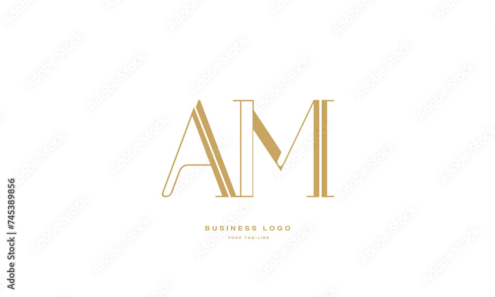 AM, MA, A, M, Abstract Letters Logo Monogram AM, MA, A, M, Abstract Letters Logo Monogram