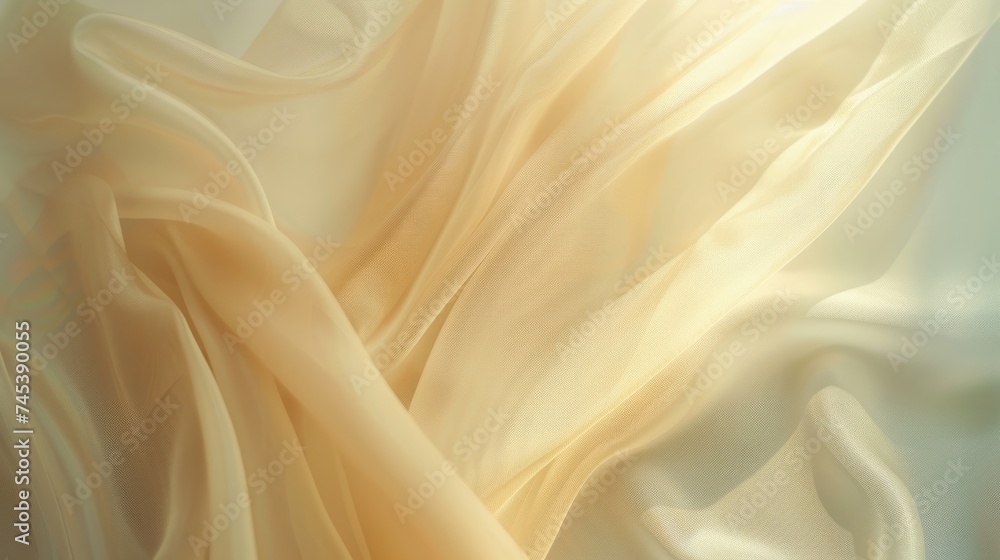 Elegant waves of golden fabric creating a luxurious, fluid texture. Ideal for backgrounds or textile themes. Elegant waves of golden fabric creating a luxurious, fluid texture. Ideal for backgrounds or textile themes.