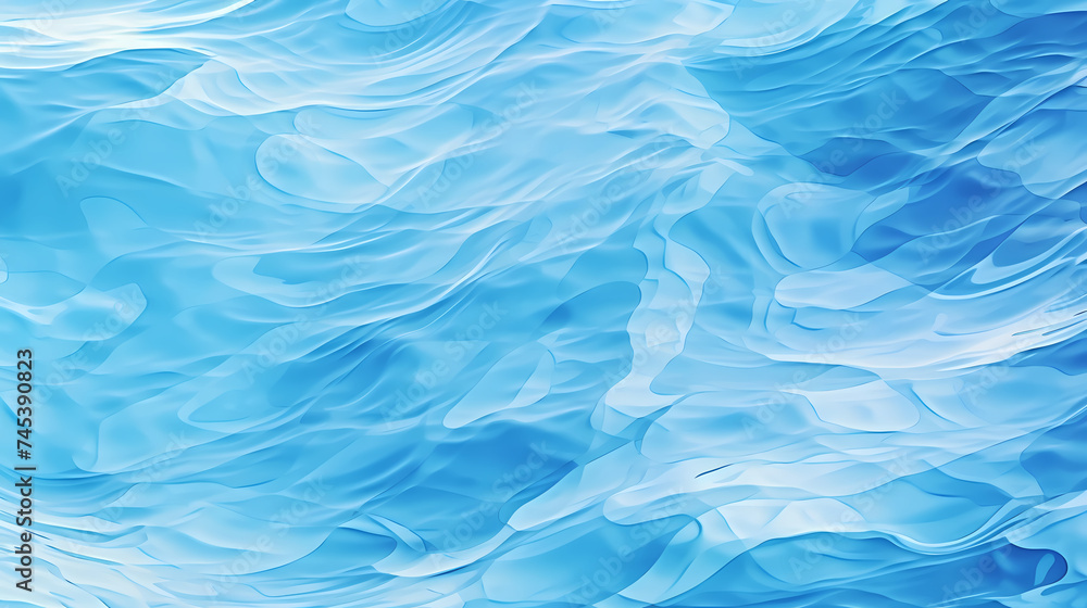 Fototapeta premium Abstract blue water wave texture, world water day concept, idea of saving water and protecting world environment