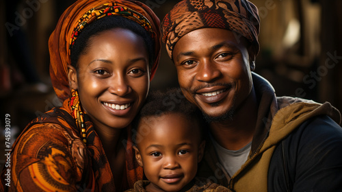 Smiling Faces of an African Family
