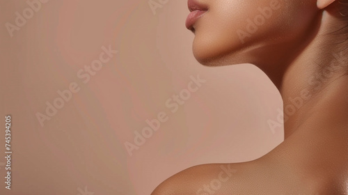 Female beautiful body close up. Beautiful perfect body. Cosmetic beauty procedures © patternforstock