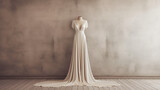 Astonishing Minimalist Wedding Dress. AI Generated