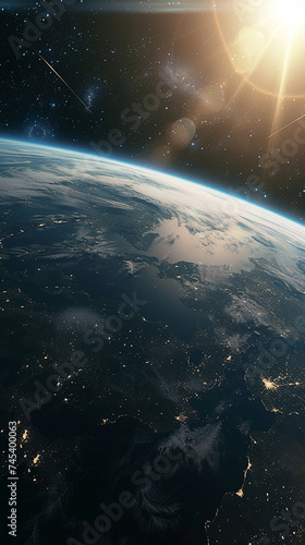 earth, camera view from orbit