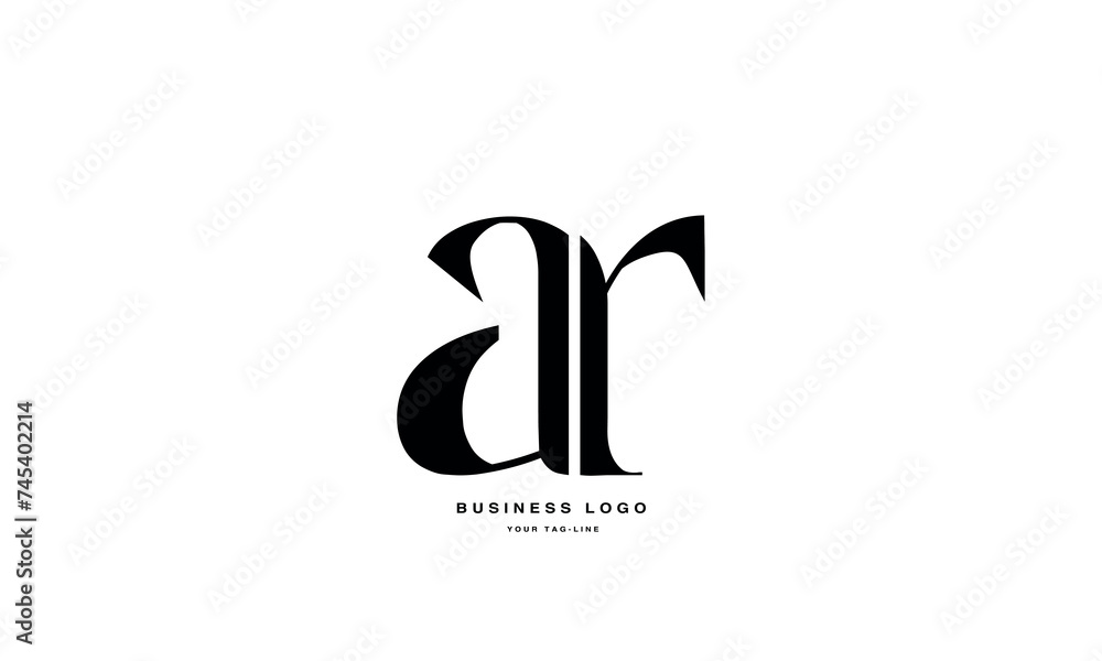 AR, RA, A, R, Abstract Letters Logo Monogram AR, RA, A, R, Abstract Letters Logo Monogram