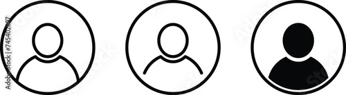 Outline user profile login icon vector illustration