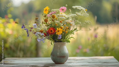 Um buqu   vibrante em uma loja de flores iluminado por luz natural e convidando para um momento acolhedor