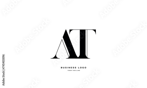 AT, TA, A, T, Abstract Letters Logo Monogram