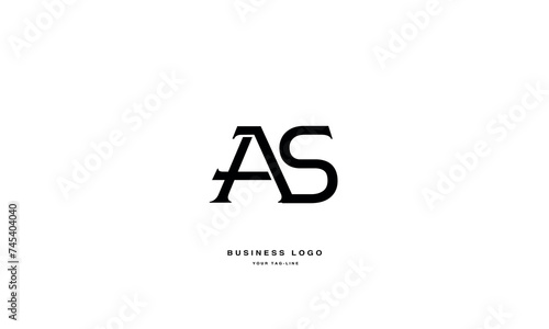 AS, SA, A, S, Abstract Letters Logo Monogram