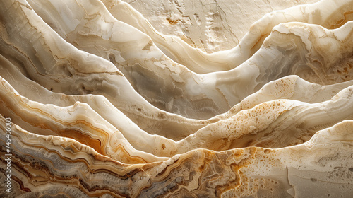 Arrière-plan minéral avec des strates rocheuses claires, nacre ou sable aggloméré photo