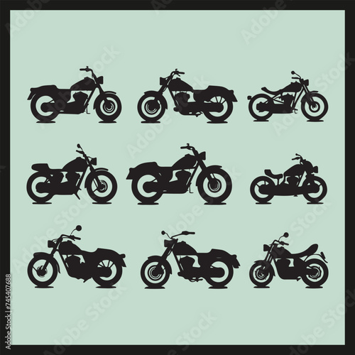 motorcycle silhouette collection