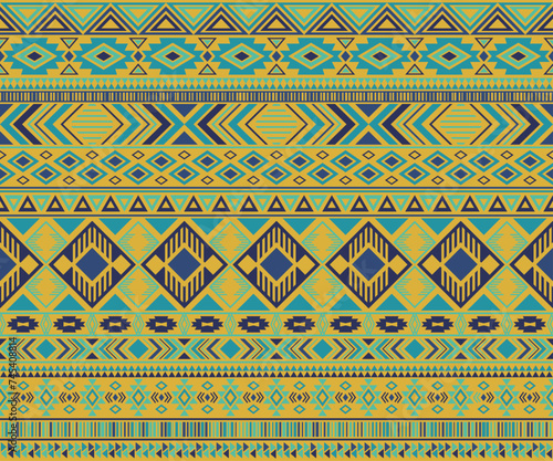 American indian pattern tribal ethnic motifs geometric vector background.