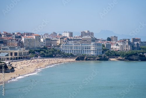 Fototapeta Naklejka Na Ścianę i Meble -  View of Biarritz, France coastline 