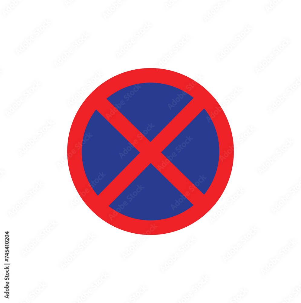 No parking simple sign design. Vector Illustration. No parking simple sign design. Vector Illustration.