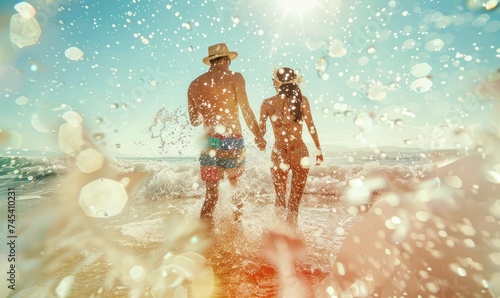 Beautiful couple enjoying e...