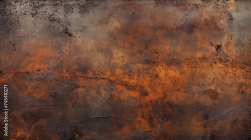 The surface of the old iron plate is brownish black