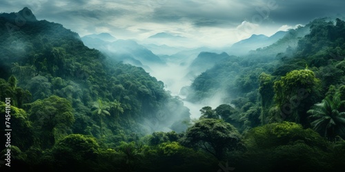 Landscape of Rainforest in South America