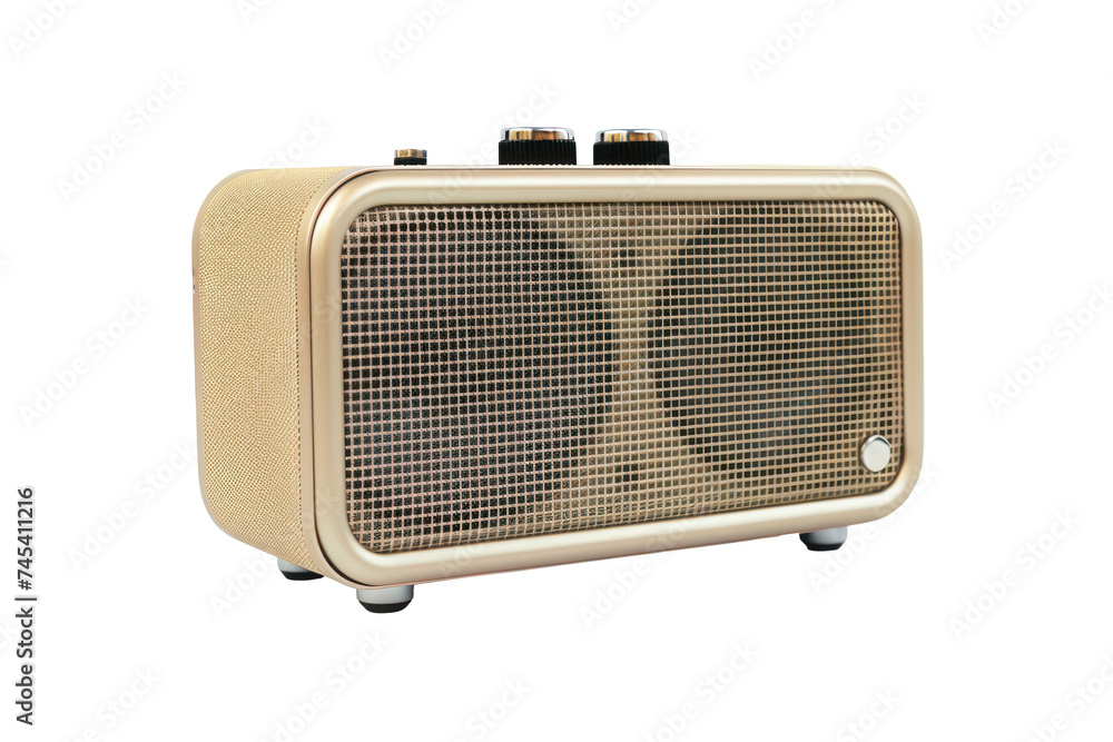 Wooden bluetooth speaker with dual drivers, cut out - stock png. Wooden bluetooth speaker with dual drivers, cut out - stock png.