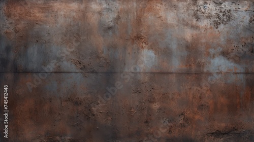 The surface of the old iron plate is brownish black