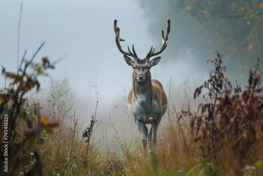 Fototapeta premium Deer in the Morning forest
