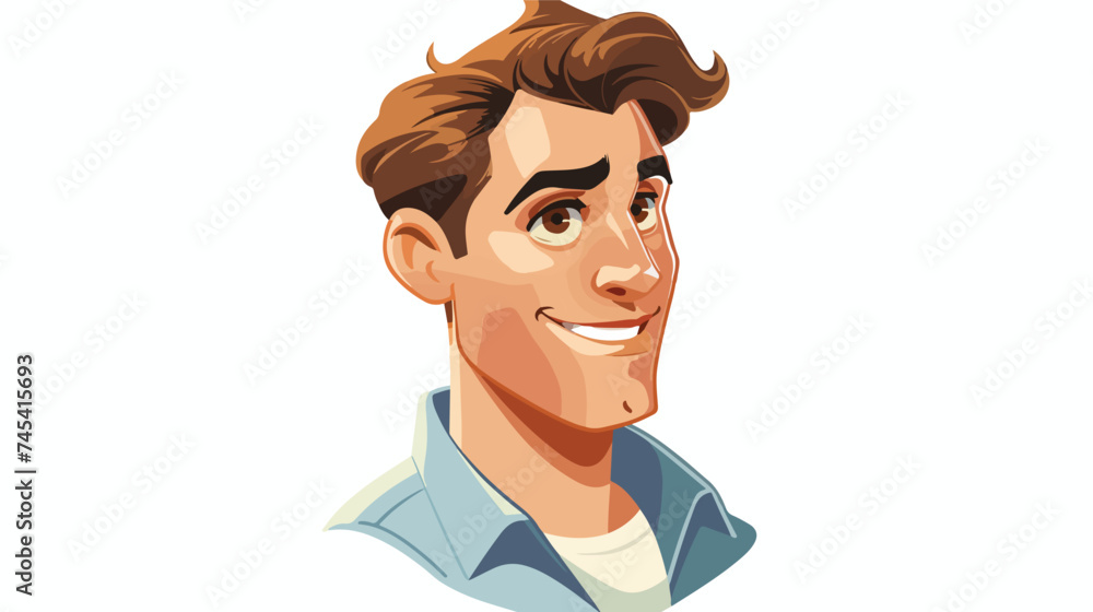 Man Cartoon Icon Over White Background. Colorful Des