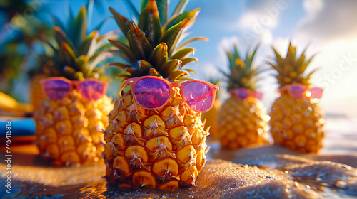 Pineapples on the Beach