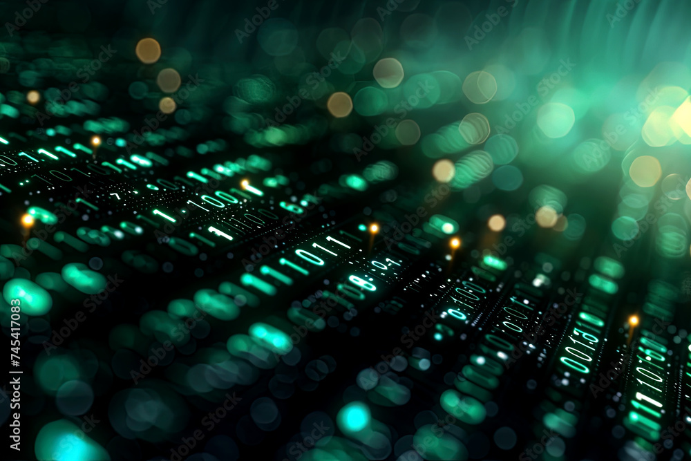 Binary matrix background. Falling digits on dark backdrop. Running random numbers. Abstract data concept. Blue futuristic cyberspace. Binary matrix background. Falling digits on dark backdrop. Running random numbers. Abstract data concept. Blue futuristic cyberspace.