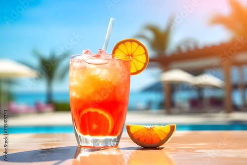 Refreshing summer berry sangrias with white and red wine, apples and oranges, variety of drinks