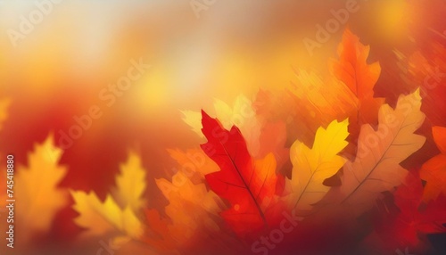 Arrière-plan dégradé de automne. Arrière-plan abstrait flou dans les tons rouge, orange