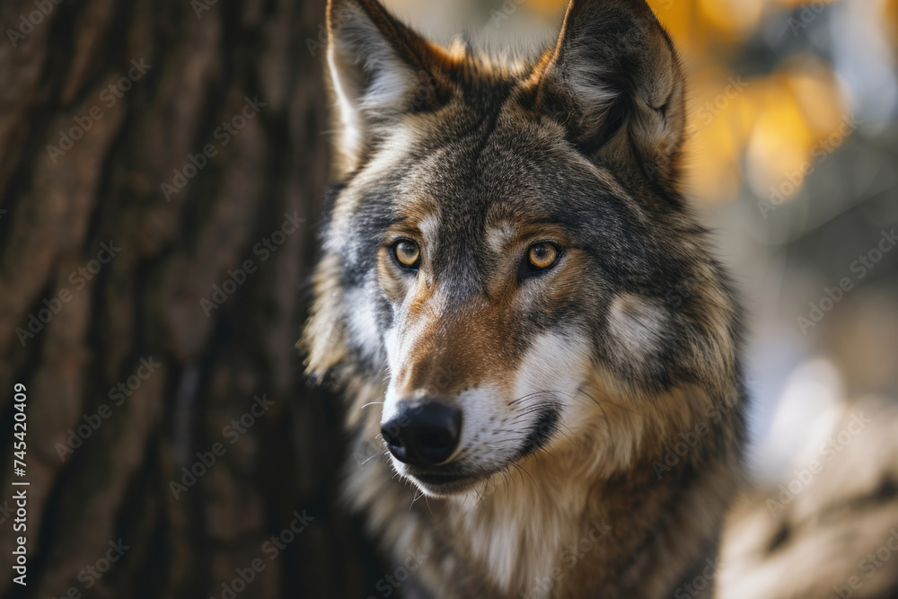 Fototapeta premium grey wolf portrait