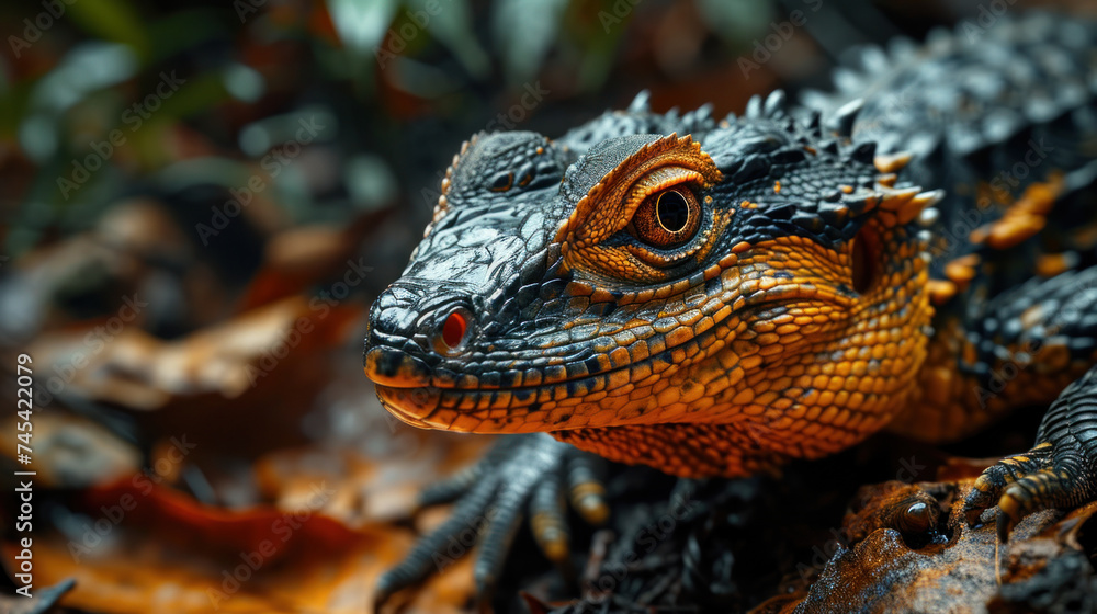 Fototapeta premium close up of iguana