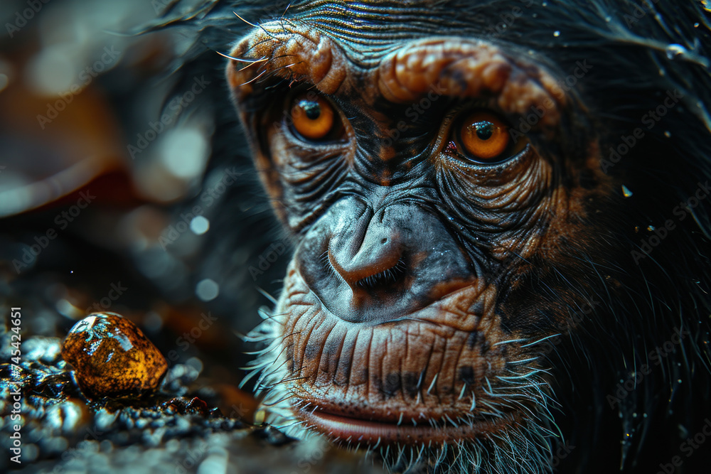 Close up of a chimpanzee Close up of a chimpanzee