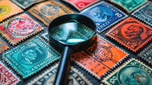 Stamp Collector's Dream: With Magnifying Glass photo