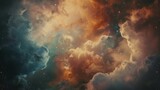 Cosmic clouds, stars, gaseous, for outer space theme science background, Giant deep space expansion and massive cosmic event