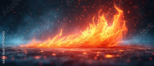  a close up of a fire in the middle of a dark area with lots of bright orange and yellow flames coming out of the middle of the top of the fire.
