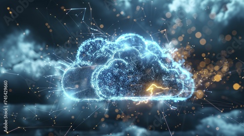 Thunderbolt pierces clouds, showcasing tech breakthroughs and their business impact.