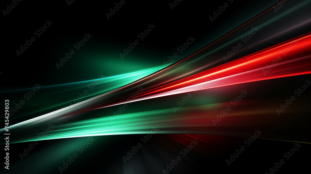Green and Red line digital background. Red wave. Green wave Green and Red line digital background. Red wave. Green wave